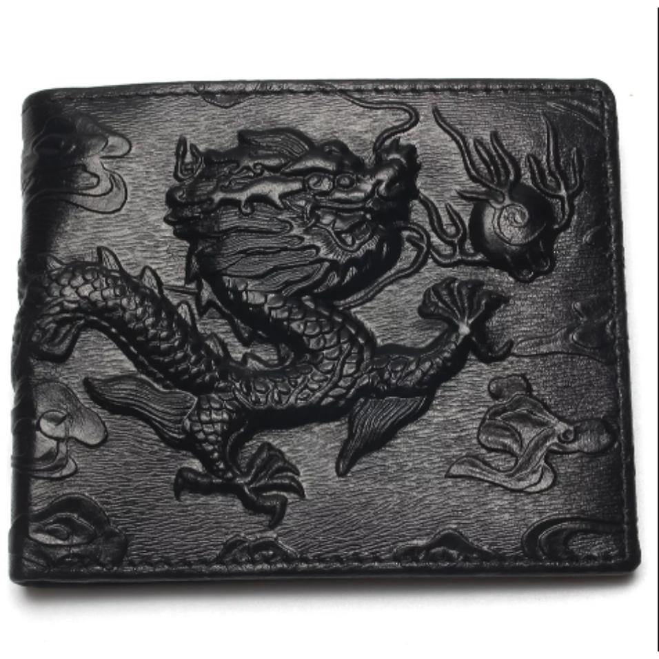 Men's 3D Dragon Leather Wallet - The BIG Boy Shop