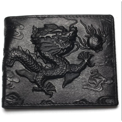 Men's 3D Dragon Leather Wallet - The BIG Boy Shop