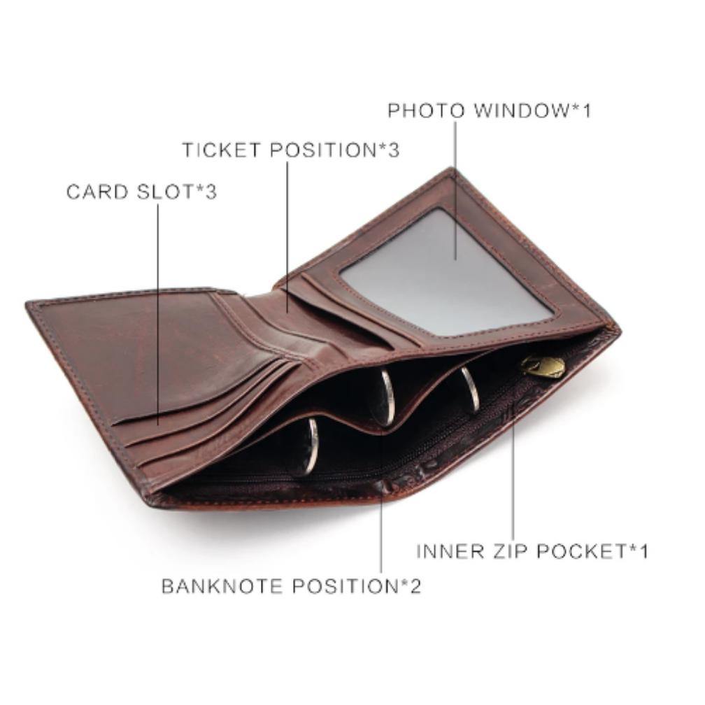 Men's 3D Dragon Leather Wallet - The BIG Boy Shop