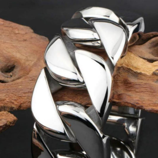 Extra Wide Stainless Steel Bracelet - The BIG Boy Shop